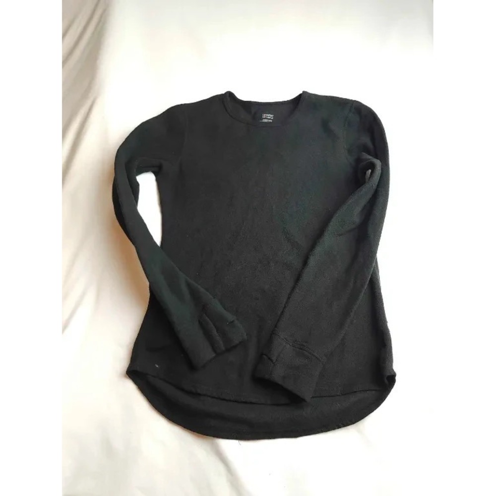ClimateRight Cuddl Duds Shirt Womens M Black Stretch Fleece Thermal Activewear